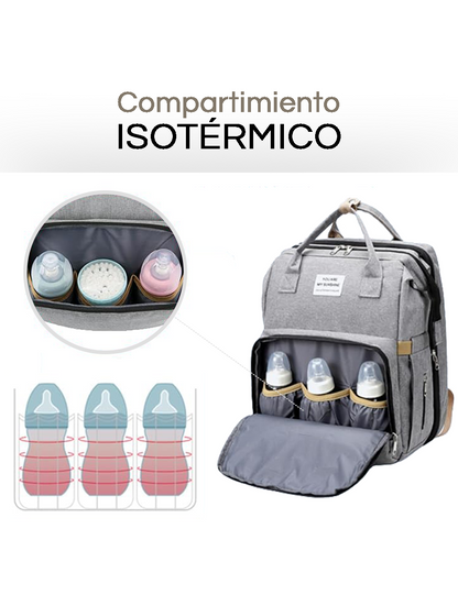 Mochila para Bebé Multifuncional con Cambiador | 17 Compartimentos de Almacenamiento | Resistente al Agua